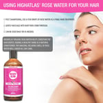 Pure Organic Rose Water by HighAtlas | Facial Toner Spray | 100% Moroccan Rosa |