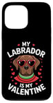 iPhone 13 Pro Max Chocolate Labrador My Valentines Hearts Day Dog Mom Dad Case