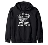 Electric Leaf Blower Mens Landscaping Funny Lawn Care Yard Zip Hoodie