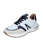 Chaussures Homme ALEXANDER SMITH 45 EU Sneakers Blanc Cuir Bleu EX945-45