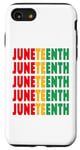 Coque pour iPhone SE (2020) / 7 / 8 (Sur le dos) Juneteenth coloré vintage noir Pride Freedom