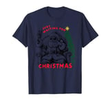 Retro Just Waiting For Christmas, Funny Santa Christmas T-Shirt