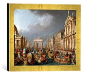 Kunst für Alle 'Image encadrée de Giuseppe Bore Sato Einzug à Venise d'art de Napoléon Solennelle dans la Main de Haute qualité Cadre de Photos, 40 x 30 cm, Doré Raya