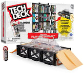 Tech Deck - Play and Display - Finger Skate - Coffret de Skate Transformable et Boite de Transport avec Touche Exclusive - Rampe pour Mini Skate de Doigt A Collectionner - Jouet Enfant 6 Ans Et +