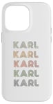 Coque pour iPhone 14 Pro Max Love Heart Karl Tee Grunge/Vintage Style Karl Noir