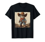 Black Cat in Cowboy Boots T-Shirt