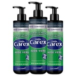 Carex Professional Antibacterial Hand Sanitizer Gel Aloe Vera Extract 1Litre x3