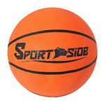 SPORTSIDE - Ballon Basket - Jeu de Ballon - Basketball - Ballon de Basket - Taille 7-046585 - Orange - Caoutchouc - 24 cm - Article de Sport