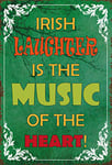 Schatzmix Irish Laughter is Music of The Heart Plaque décorative en tôle Multicolore 20 x 30 cm