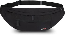 MAXTOP Large Crossbody Fanny Pack with 4-Zipper Pockets,Gifts for Enjoy Sports Festival Workout Travelling Running Casual Hands-Free Wallets Waist Phone Bag Carrying All Phones