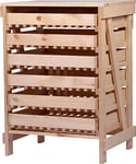 dobar® Green Label 29024FSCe Étagère à Pommes avec 6 tiroirs, en Bois Massif, étagère de Rangement pour Aliments, Caisse à Pommes, Caisse à Fruits, 51 x 40,5 x 70,5 cm, en pin Massif Naturel