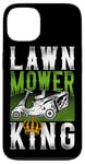 iPhone 13 Lawn Mower Mowing Dad Father Landscaper Tractor Lawn Mower Case