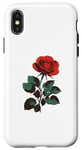 iPhone X/XS Cute Red Roses Flower Gardening Red Flower Valentines Day Case