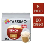 Tassimo Coffee Pods Kenco Cafe Au Lait 5 Packs (80 Drinks)