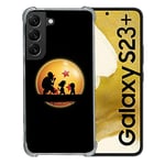 Cokitec Coque Renforcée en Verre Trempé pour Samsung Galaxy S23 Plus Manga Dragon Ball Vintage