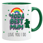 Cadeau de fête des mères tasse | Yoda Best Mum | Cadeau Anniversaire | Fête des Mères | Cadeau original Noël anniversaire de maman Mug Idées cadeaux Femme