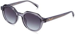 Zadig&Voltaire Femme SZV363 Lunettes de Soleil, Shiny TRANSP. Grey, 49