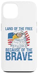 Coque pour iPhone 13 USA Eagle Land of the Free à cause du courageux 4 juillet