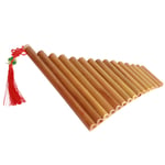 (1)Pan Flute 15 Pipes G Key Bamboo Tunable With Soft Bag And Cleaning Cloth