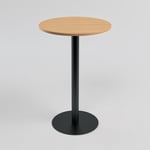 Pyöreä baaripöytä, musta jalka, kansi useissa väreissä Tammi Ø90 cm