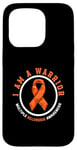 Coque pour iPhone 15 Pro Ruban orange « I Am A Warrior » pour sensibilisation à la sclérose en plaques