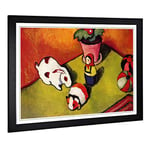 Big Box Art Framed Print of August Macke Toys Design | Wall Art Picture | Home Decor for Kitchen, Living, Dining Room, Lounge, Bedroom, Hallway, Office, Black, A2 / 24.5x18 Inch / 62x45cm