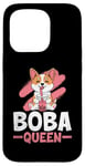 Coque pour iPhone 15 Pro Boba Queen - Thé au lait pour chien - Pour amoureux des perles