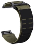 Tiera Garmin Fenix grön Velcro armband 26 mm quick release