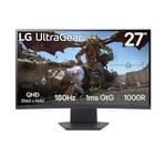 LG UltraGear 27GS60QC-B 27" Quad HD 180 Hz VA Curved Black Gaming Monitor