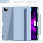 (M1 Pro 11 2021Ice Blue) iPad Air 4 Case iPad Pro 11 Case 2020 iPad Pro 12.9 Case 2021 5th Generation Funda langaton lataus kynätelineellä