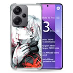 Cokitec Coque Renforcée pour Xiaomi Redmi Note 13 Pro Plus 5G Manga Tokyo Ghoul Kaneki Blanc