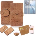 360° wallet case cork cover for Realme 12 Pro 5G case bag