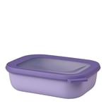 Mepal - Bol multi-usage rectangulaire Cirqula - Nordic lilac – capacité 1000 ml - couvercle amovible - incassable - étanche – stockage au congélateur, stockage à froid – passe au lave-vaisselle