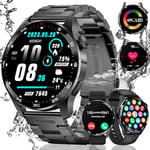 FEELNEVER Smart Watch for Men, 1.43" Amoled Always-on Men's Smart Watch with Bluetooth Call for Android iOS, Smartwatch with Heart Rate Sleep Monitor SpO2 100+ Sports Modes, IP68 Waterproof, 3 Straps