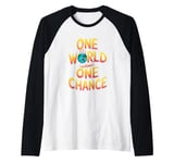 One World One Chance Climate Change Awareness Raglan Baseball Tee