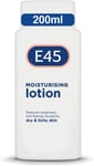 E45 Moisturising Lotion 200ml - Daily Hydration for Dry, Sensitive Skin