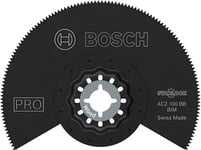 Bosch 1x Lame pour outil multifonctions PRO Multi Material ACZ 100 BB (pour Vinyle stratifié solide, PVC, Bois clouté, Ø 100 mm, Professional Accessoire Outil multifonction)