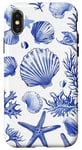 iPhone X/XS Blue Seashell Coastal Summer, Starfish, Women Case