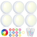 LED-strålkastare 6 st med 2 fjärrkontroller RGB-design många färger white 150