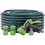 Draper 30m Garden Watering Hose and Spray Gun Kit | Reinforced with Polyester Yarn 12 mm Hose Pipe | 2mm Thickness Heavy Duty PVC Gardening Hose | Long reach | 56447