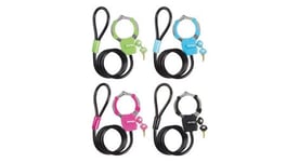 Pack de 4 menottes antivol cable master lock