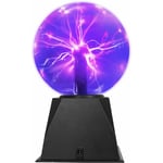 Boule de Plasma Magique Pheashine Effet Électricité Statique Tactile Lampe Plasma Ball pour Enfants Décoration de Noël 6 inch (lumière violette)