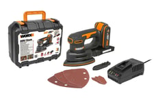 WORX WX822 18V 2.0Ah Battery Cordless Detail Sander Battery Charger & Carry Case