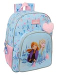 Safta FROZEN Ice Magic Sac à dos scolaire pour enfant, adaptable au chariot, idéal pour les enfants d'âge scolaire, confortable et polyvalent, qualité et résistance, 33 x 14 x 42 cm, bleu clair, M,