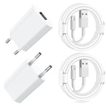 MAXZIQF iPhone Rapide Chargeurs[Certifié MFi] 2 Pack Chargeur Rapide USB et Câble de Chargeur iPhone 1M Câble Adaptateur Secteur de Prise USB Universel pour iPhone 14/13/12/11/X/XS/XR/8,iPad