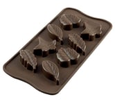 silikomart | SCG10 Moule en Silicone pour Chocolats NATURE, antiadhésif, 8 Chocolats, Pack de 1 Moule pour Bonbons, Easy Choc, 51 x 23 mm, h 4 mm, Made in Italy