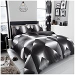 GC GAVENO CAVAILIA Housse de Couette Triangulaire Facile d'entretien pour lit Super King Size en Polycoton 3D, Housse de Couette Respirante, Noir