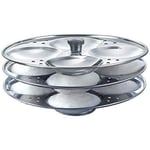 Stainless Steel Induction Base 3 Tier Idli Maker Cookware Idli Stand for Pressure Cooker