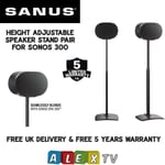 SANUS WSSE3A2 Black Pair Height-Adjustable Speaker Stands for Sonos Era 300™