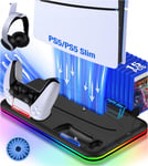 Enhance RGB LED PS5 Stand and PS5 Cooling Station with Dual Controller PS5 for